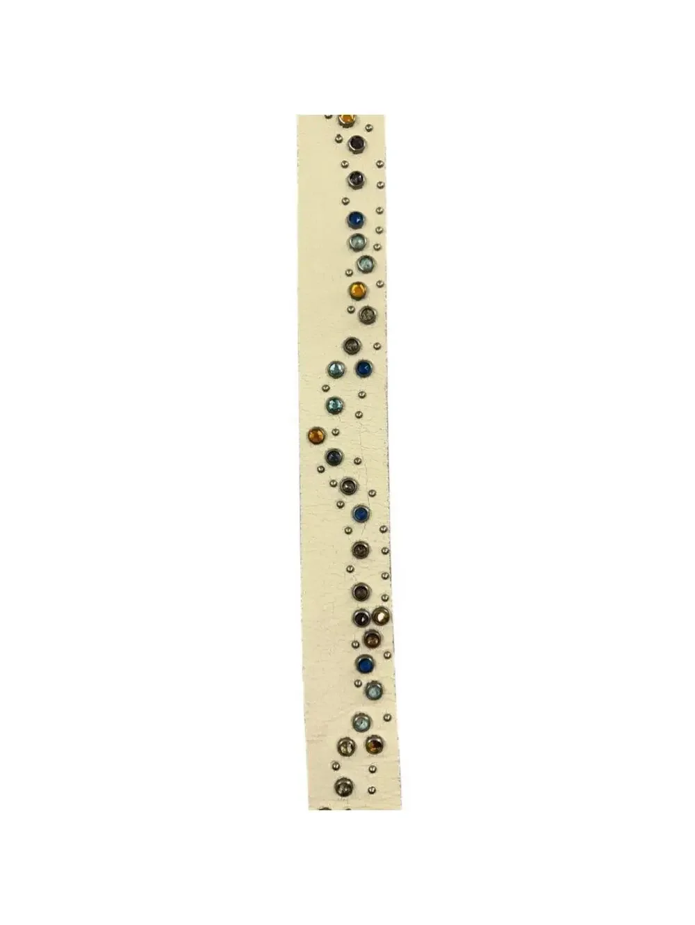 Nyovee Studded Leather Belt Cream NWT